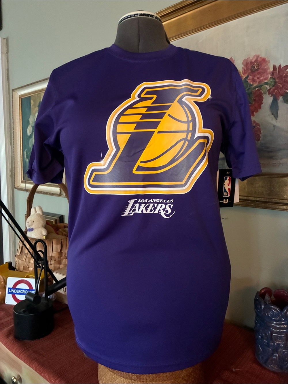 Los Angeles Lakers Purple Shirt-Sleeve Performance T-Shirt - Size